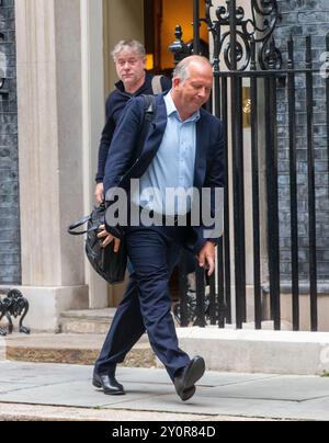 Londres, Angleterre, Royaume-Uni. 3 septembre 2024. SIMON ROBERTS, PDG de Sainsbury, quitte le 10 Downing Street après un petit déjeuner-réunion sur le projet de loi sur l'emploi avec Angela Rayner, première ministre adjointe, et Jonathan Reynolds, secrétaire d'entreprise. (Crédit image : © Tayfun Salci/ZUMA Press Wire) USAGE ÉDITORIAL SEULEMENT! Non destiné à UN USAGE commercial ! Banque D'Images