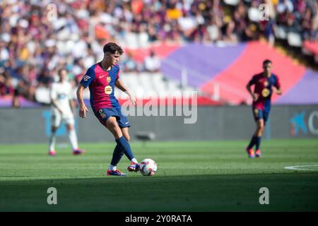 FC BARCELONE vs REAL VALLADOLID août 31,2024 Cubarsí (2) du FC Barcelone lors du match entre le FC Barcelone et le Real Valladolid correspondant à la quatrième journée de la Liga EA Sports au stade Olimpic Lluis Companys de Montjuïc à Barcelone, Espagne. Banque D'Images