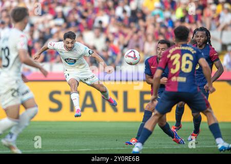 FC BARCELONE vs REAL VALLADOLID août 31,2024 Moro du Real Valladolid lors du match entre le FC Barcelone et le Real Valladolid correspondant à la quatrième journée de la Liga EA Sports au stade Olimpic Lluis Companys de Montjuïc à Barcelone, Espagne. Banque D'Images