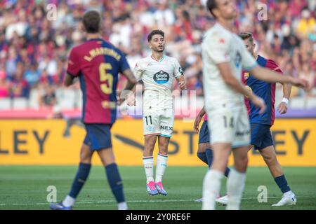 FC BARCELONE vs REAL VALLADOLID août 31,2024 Moro du Real Valladolid lors du match entre le FC Barcelone et le Real Valladolid correspondant à la quatrième journée de la Liga EA Sports au stade Olimpic Lluis Companys de Montjuïc à Barcelone, Espagne. Banque D'Images