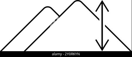 icône d'altitude, conception d'illustration de symbole de hauteur Illustration de Vecteur