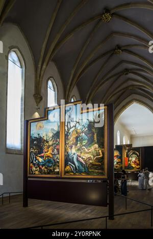 Retable d'Isenheim, par Matthias Gruenewald, Musée Unterlinden, Musée Unterlinden, Colmar, Alsace, France, Europe Banque D'Images