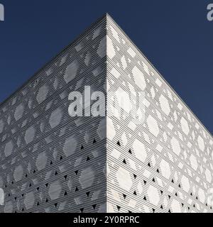 Nouvelle synagogue de la communauté juive Bochum Herne Hattingen, Cube avec étoiles de David, Bochum, Rhénanie du Nord-Westphalie, Allemagne, Europe Banque D'Images