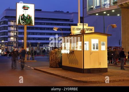 Berlin, 22 novembre 2009, Checkpoint Charlie, Berlin, Allemagne, Europe Banque D'Images