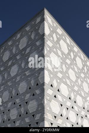 Nouvelle synagogue de la communauté juive Bochum Herne Hattingen, Cube avec étoiles de David, Bochum, Rhénanie du Nord-Westphalie, Allemagne, Europe Banque D'Images