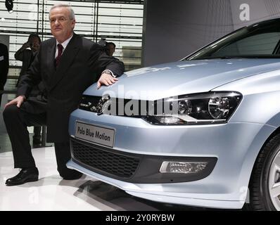 Wolfsburg, 12 mars 2009, Martin Winterkorn, Président du Conseil d'Administration de Volkswagen AG, Conférence de presse annuelle de Volkswagen AG, Berlin, G. Banque D'Images