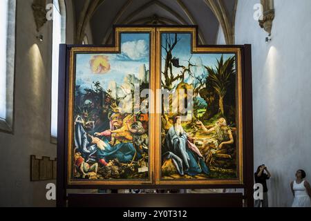 Retable d'Isenheim, par Matthias Gruenewald, Musée Unterlinden, Musée Unterlinden, Colmar, Alsace, France, Europe Banque D'Images