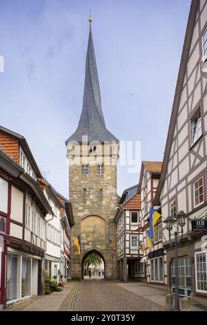 Duderstadt est une ville et une municipalité indépendante dans le district de Goettingen dans le sud-est de la basse-Saxe. Le paysage urbain à prédominance médiévale est Banque D'Images