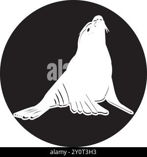 sea ​​lion icône illustration vectorielle conception simple Illustration de Vecteur