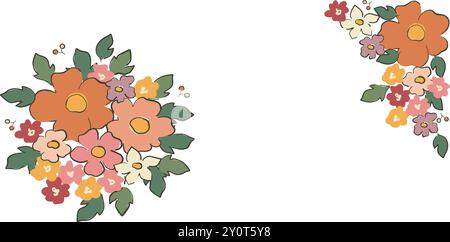 Fleurs exotiques dessinées à la main, motifs sans couture avec floral pour tissu, textiles, vêtements, papier d'emballage, couverture, bannière, maison, fond abstrait. Illustration de Vecteur