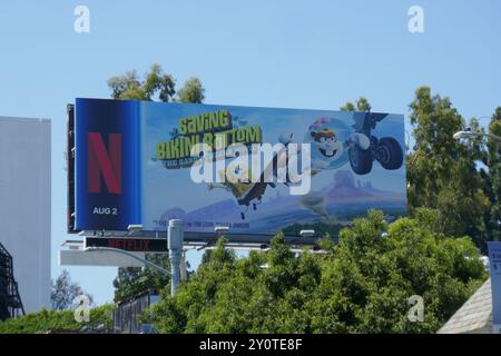 Los Angeles, Californie, USA 3rd September 2024 SpongeBob Squarepants Saving Bikini Bottom The Sandy Cheeks Movie Billboard on Sunset Blvd le 3 septembre 2024 à Los Angeles, Californie, USA. Photo de Barry King/Alamy Live News Banque D'Images