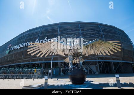 Budapest, Hongrie - 07.20.2024, le stade Ferencvaros, également connu sous le nom de Groupama Arena, est un stade polyvalent situé à Budapest, en Hongrie, et le domicile du Ferencvarosi TC Banque D'Images