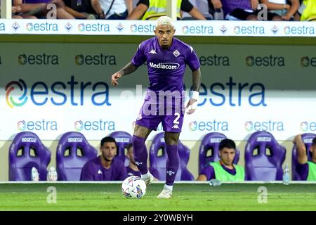 Florence, Italie. 01 Sep, 2024. Dodo de ACF Fiorentina lors du match de Serie A Enilive entre ACF Fiorentina et AC Monza au Stadio Artemio franchi le 1er septembre 2024 à Florence, Italie. Crédit : Giuseppe Maffia/Alamy Live News Banque D'Images