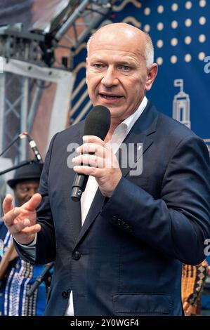 Kai Wegner beim 22. Berliner Hoffest am Roten Rathaus. Berlin, 03.09.2024 *** Kai Wegner au 22 Berlin court Festival au Rotes Rathaus Berlin, 03 09 2024 Foto:xS.xZeitzx/xFuturexImagex hoffest 4905 Banque D'Images