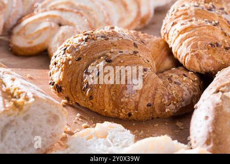 Large gamme de produits de boulangerie Banque D'Images