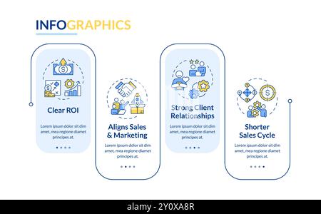 Avantages du vecteur infographique rectangle marketing basé sur le compte Illustration de Vecteur