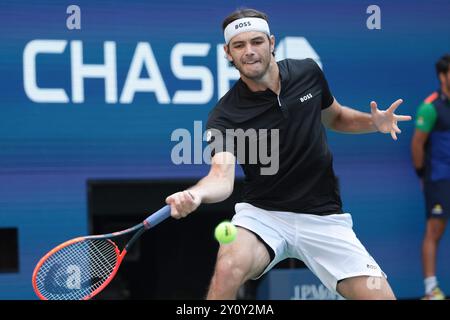 New York, Etats-Unis. 03 septembre 2024. Taylor Fritz des États-Unis au cours du 9e jour de l'US Open 2024, tournoi de tennis Grand Chelem le 3 septembre 2024 au USTA Billie Jean King National Tennis Center à New York, États-Unis - photo Jean Catuffe/DPPI crédit : DPPI Media/Alamy Live News Banque D'Images