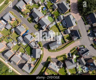 Lotissement, Nantwich, Cheshire, Angleterre, aérien haut en bas Banque D'Images