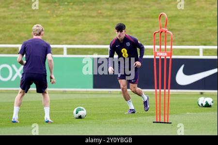 Le Tino Livramento anglais lors d'une séance d'entraînement au St George's Park, Burton upon Trent. Date de la photo : mercredi 4 septembre 2024. Banque D'Images