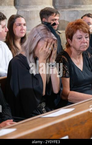 Richard Lugner Funeral, Farewell and Memorial service, Holy Mass, tenu Stephen's Cathedral, Vienna, Austria, le 31 août 2024. . Veuve Simone LUGNER. - 20240831 PD27099 Banque D'Images