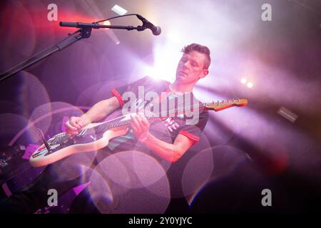 Trondheim, Norvège. 17 août 2024. Le groupe punk norvégien anti-Lam Front perferm un concert live lors du festival de musique norvégien Pstereo Festival 2024 à Trondheim. Banque D'Images