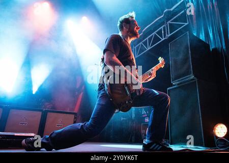 Trondheim, Norvège. 17 août 2024. Le groupe norvégien de heavy metal Kvelertak donne un concert lors du festival de musique norvégien Pstereo Festival 2024 à Trondheim. Banque D'Images