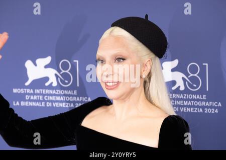 Lido Di Venezia, Italie. 04th Sep, 2024. Lady Gaga assiste à la photocall 'Joker : folie A deux' lors du 81ème Festival International du film de Venise au Palazzo del Casino le 4 septembre 2024 à Venise, Italie. © photo : Cinzia Camela. Crédit : Live Media Publishing Group/Alamy Live News Banque D'Images