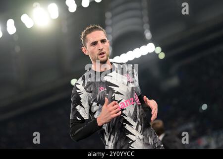 Roma, Italie. 08 avril 2023. Foto Alfredo Falcone/LaPresse 08 Aprile 2023 - Roma, Italia - sport, calcio - Lazio vs Juventus - Campionato Italiano di calcio Serie A TIM 2022/2023 - Stadio Olimpico. Nella foto : Adrien Rabiot (Juventus F.C.) Foto Alfredo Falcone/LaPresse avril, 08 2023 Rome, Italie - sport, soccer - Lazio vs Juventus - Championnat d'Italie de Serie A Football 2022/2023 - stade Olimpic. Sur la photo : Adrien Rabiot (Juventus F.C.) crédit : LaPresse/Alamy Live News Banque D'Images