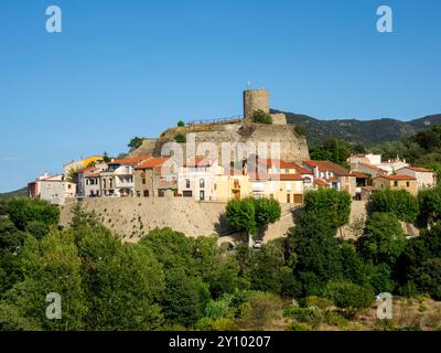 Laroque-des-Albères dans les Pyrénées-Orientales/Sud de la France Banque D'Images