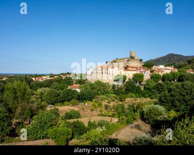 Laroque-des-Albères dans les Pyrénées-Orientales/Sud de la France Banque D'Images