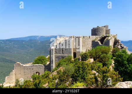 Château de Peyrepertuse à Duilhac/Sud de la France Banque D'Images