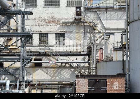 À l'extérieur de l'usine de betteraves sucrières de Cantley Norfolk UK Banque D'Images