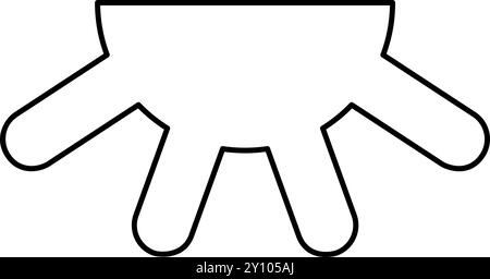 Contour de pis de vache ligne de contour icône couleur noire illustration vectorielle image mince plat style simple Illustration de Vecteur