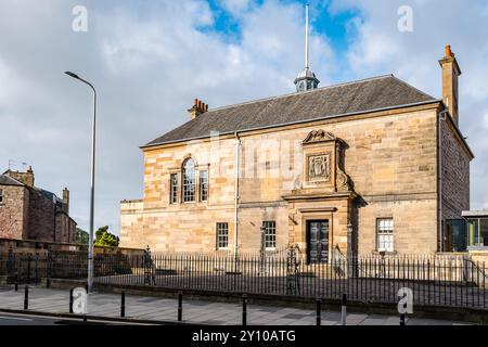 Façade de la Royal Company of Archers Hall datée de 1776, Buccleuch Street, Édimbourg, Écosse, Royaume-Uni Banque D'Images