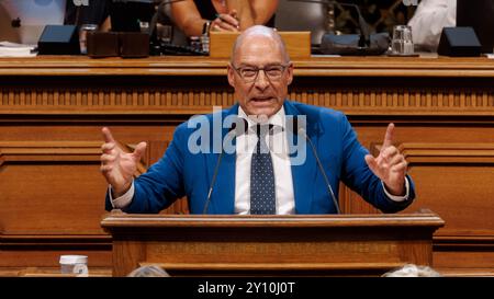 Hambourg, Allemagne. 04th Sep, 2024. Alexander Wolf, membre de l'AFD au Parlement de Hambourg, intervient lors de l'heure d'actualité du Parlement de Hambourg. Crédit : Markus Scholz/dpa/Alamy Live News Banque D'Images