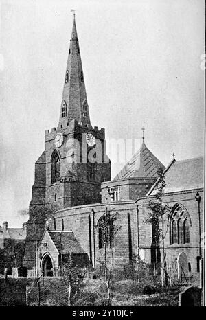 L’église du Saint-Sépulcre, Sheep Street, Northampton – également connue sous le nom de « The Round Church ». Tiré d'une série de photographies célébrant le jubilé de la Northampton Co-operative Society Ltd, (1870-1920). La Co-operative Society était une coopérative britannique de consommateurs et est connue aujourd'hui sous le nom de Co-operative Group Ltd. Aux XIXe et XXe siècles, les coopératives étaient exploitées sur une base régionale. Banque D'Images