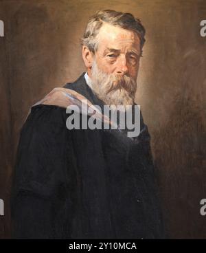 Portrait dans la salle à manger du Balliol College (Université d'Oxford, Angleterre), de James Davidson, Master du collège 1907-1916. Banque D'Images