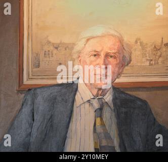 Portrait dans la salle à manger du Balliol College (Université d'Oxford, Angleterre), du Master de Sir Drummond Bone, le collège 2011-2018 Banque D'Images