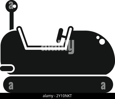 Icône d'attraction électrique de voiture pare-chocs dans un style simple isolé sur fond blanc Illustration de Vecteur