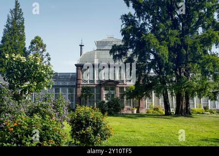 Grande serre à Bergpark Wilhelmshöhe, Kassel, Hesse, Allemagne Banque D'Images