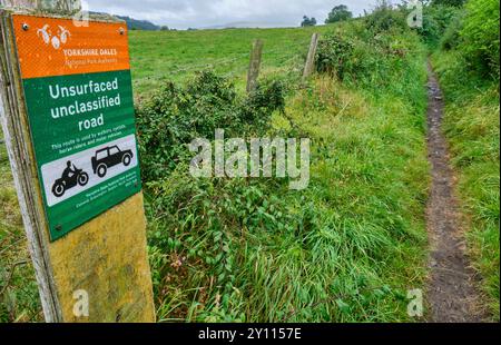 Sentier pédestre à Wensleydale, près d'Aysgarth et Castle Bolton, North Yorkshire Banque D'Images