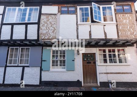 Angleterre, Kent, Sandwich, bâtiments historiques à colombages Banque D'Images