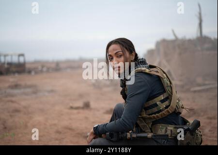 Opérations spéciales Lionne Zoe Saldana Banque D'Images