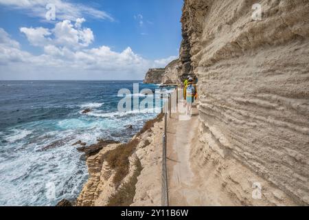 Escalier du roi d'Aragon / Bonifacio, Corse-du-Sud, Corse, France Banque D'Images