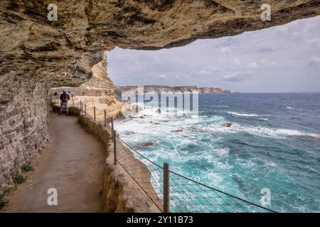 Escalier du roi d'Aragon / Bonifacio, Corse-du-Sud, Corse, France Banque D'Images