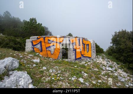 Albanie, péninsule balkanique, Europe du Sud-est, République d'Albanie, col de Llogara, col de montagne dans le sud de l'Albanie, parc national de Llogara Banque D'Images