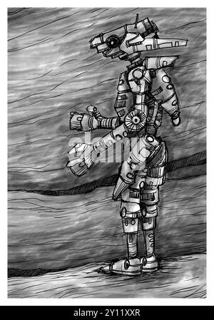 Créature extraterrestre - peinture numérique Banque D'Images