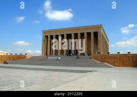 Anitkabir, Ankara, Turquie. Mausolée de Mustafa Kemal Atatürk, chef de la guerre d'indépendance turque et fondateur et premier président. Banque D'Images