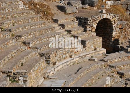 Théâtre d'Éphèse en Turquie. C'était une ancienne ville grecque sur la côte ouest de l'Anatolie, près de l'actuelle Selçuk, province d'Izmir, en Turquie. Banque D'Images