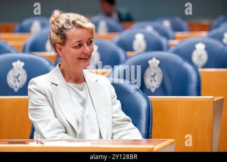 Den Haag, pays-Bas. 03 septembre 2024. DEN HAAG, PAYS-BAS - 3 SEPTEMBRE : Hester Veltman (VVD) lors du débat plénier à la Tweede Kamer le 3 septembre 2024 à Den Haag, pays-Bas (photo de John Beckmann/Orange Pictures) crédit : Orange pics BV/Alamy Live News Banque D'Images